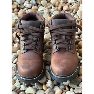 Timberland Brown Leather Lace Up Ankle Work Boots Men's Size 6.5